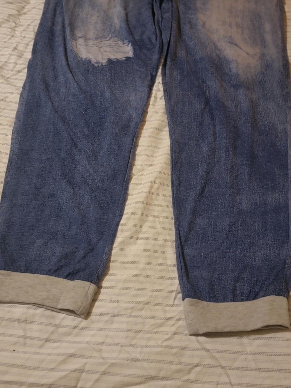 Mens Blue Distressed Jeans — Classic Casual Fit